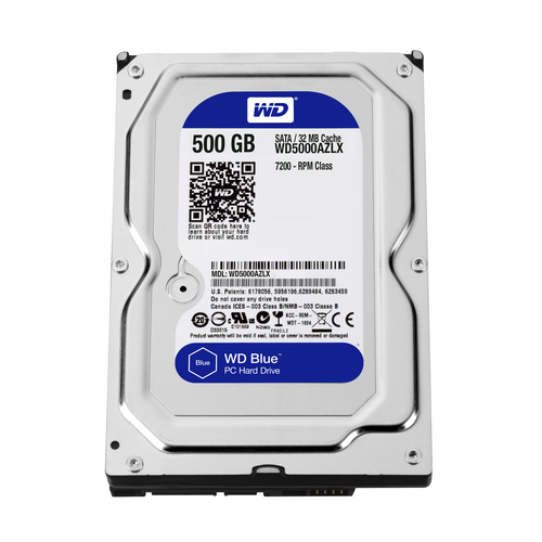 Western Digital Blue internal hard drive 500 GB 7200 RPM 32 MB 3.5" Serial ATA III