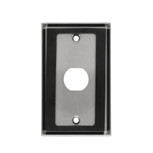 Tripp Lite N206-FP01-IND 1-Port Single Gang Faceplate, Stainless Steel, Industrial Grade, IP44, TAA