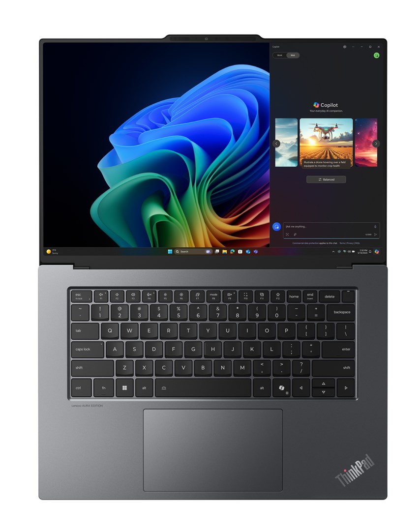 Lenovo ThinkPad X9-15 Gen 1 Copilot+ PC Intel Core Ultra 7 258V Laptop 38.9 cm (15.3") Touchscreen 2.8K 32 GB LPDDR5x-SDRAM 1 TB SSD Wi-Fi 7 (802.11be) Windows 11 Pro French Grey