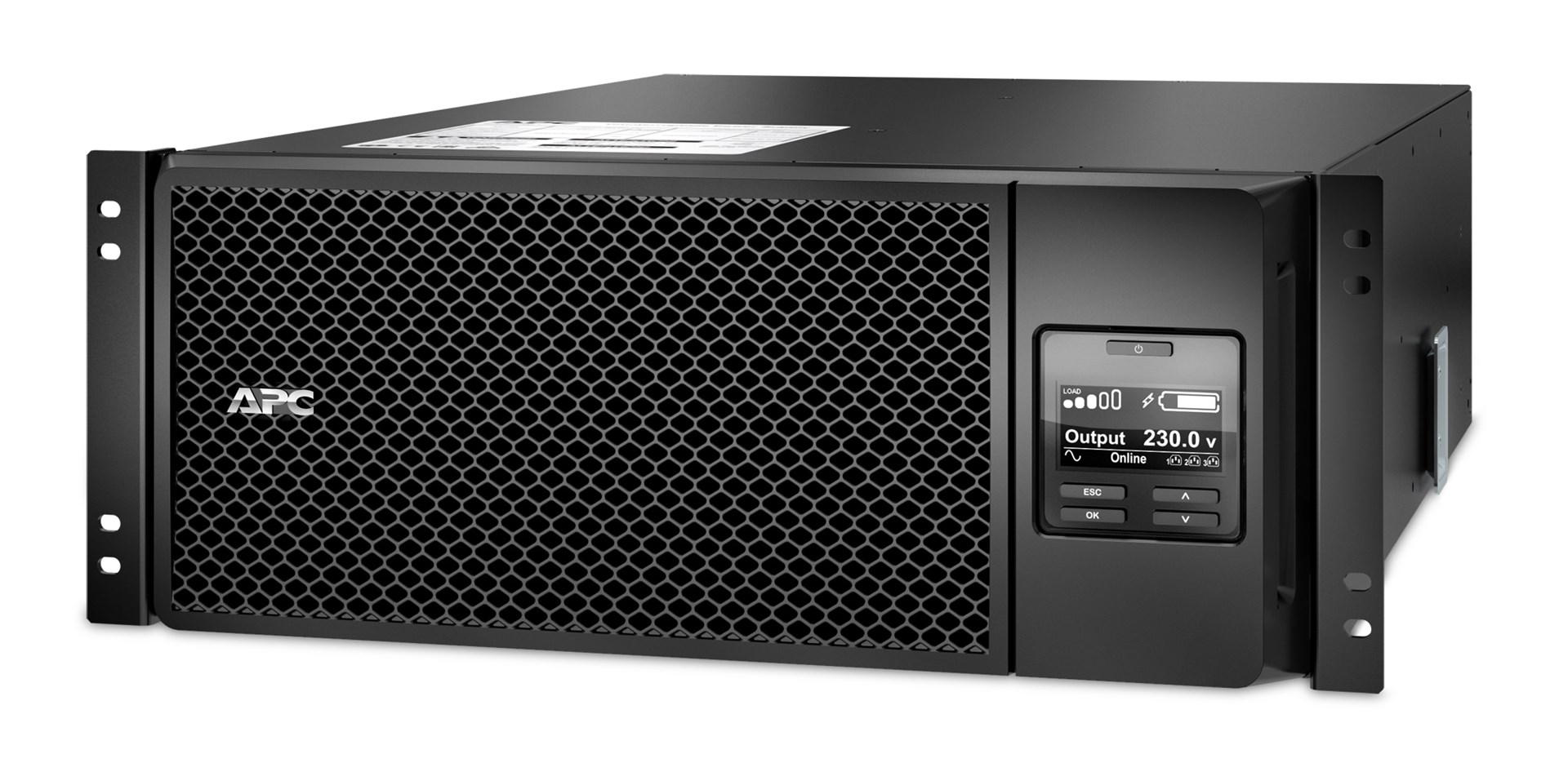 APC Smart-UPS On-Line SRT6KRMXLI - 6kW/VA, 6x C13 + 4x C19 + hardwire 1 phase output, rack mountable, Embedded NMC