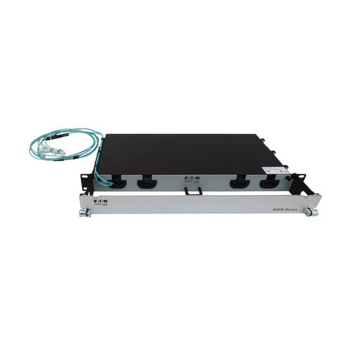 Tripp Lite Preloaded Fiber Panel, 1U - 2x (12F MTP/MPO-PC to 4x LC Duplex F/M) 8F Trunk Cables, OM4 Multimode, 20 m (65.6 ft.)