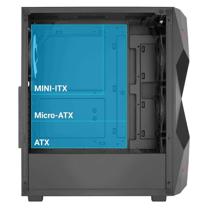 PC Case Aerocool PGS Volcan-G-BK-V1