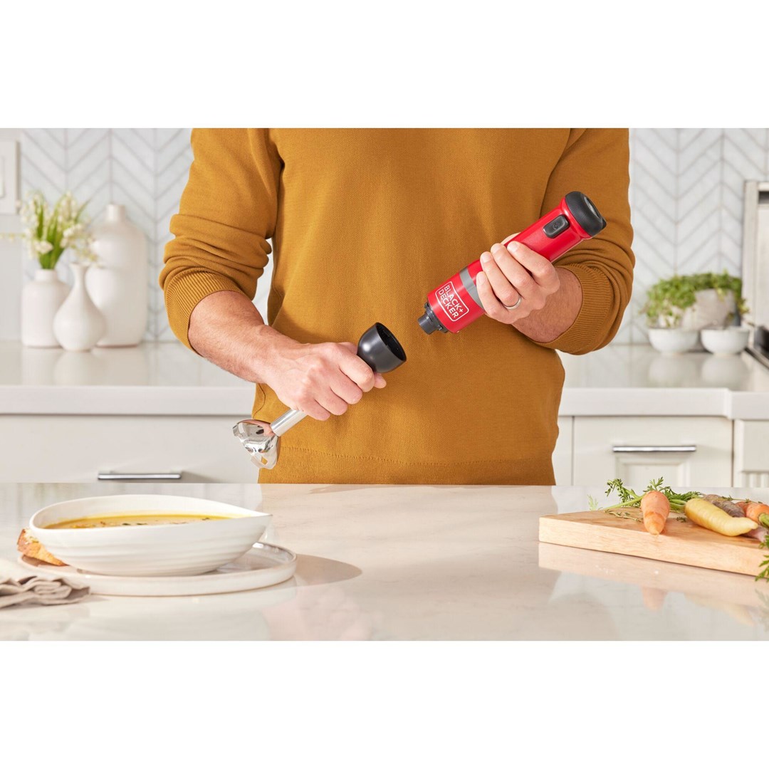 Black & Decker BCKM1012KR blender 0.7 L Immersion blender Red Stainless steel