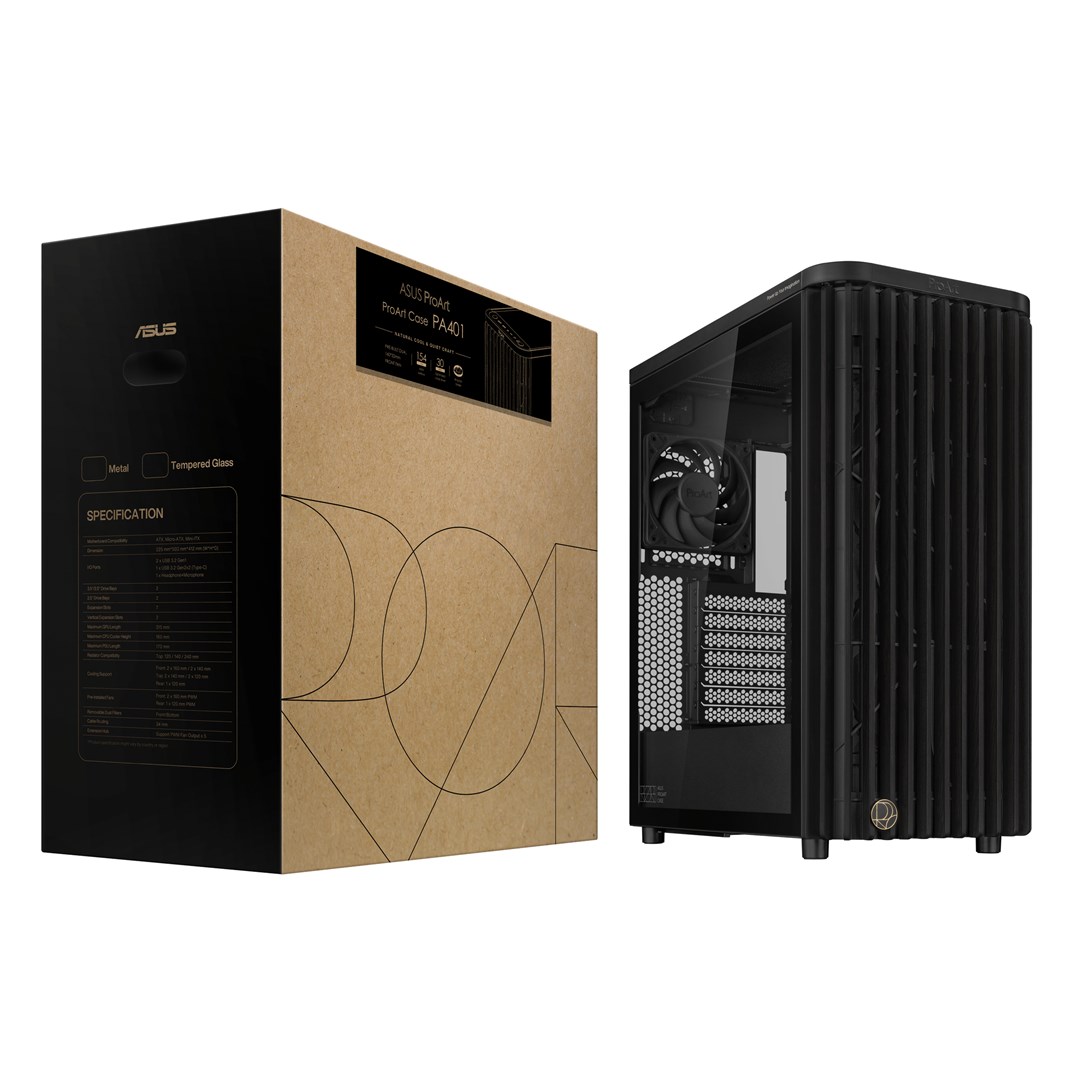 ASUS ProArt PA401 Wood TG PWM (Black) Tower