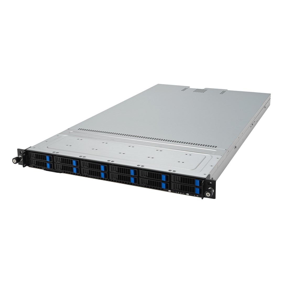 Platforma Asus Rack (1U) RS501A-E12-RS12U AMD Epyc 9005/9004 (12x NVMe/SATA HS, 2xM.2, 2x1Gbe, IPMI, 1+1 1600W)