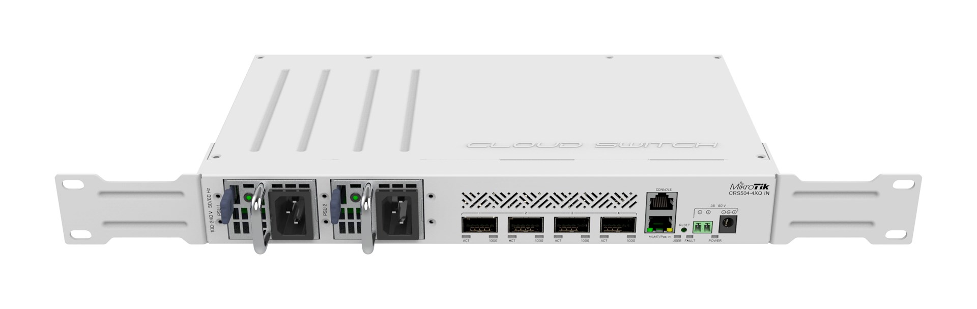 Mikrotik CRS504-4XQ-IN network switch Managed Fast Ethernet (10/100) Power over Ethernet (PoE) White