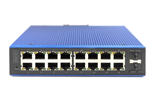 Digitus Industrial 16+2 port L2 managed Gigabit Ethernet PoE switch