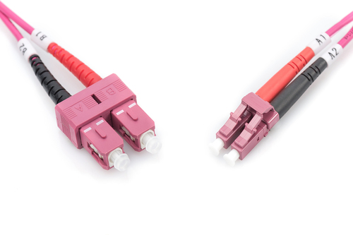 Digitus Fiber Optic Multimode Patch Cord, OM4, LC / SC