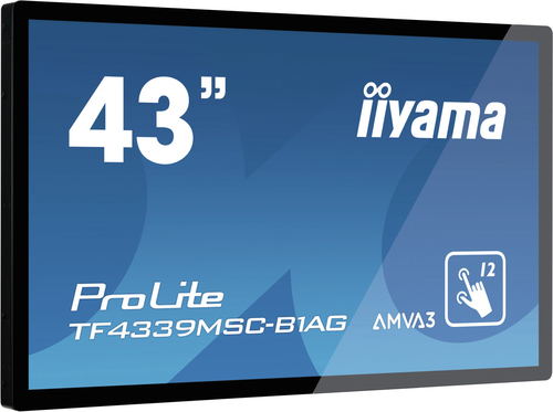 iiyama ProLite 43" 12pt Open Frame PCAP interactive large format display with touch through glass function