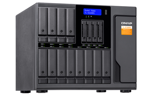 QNAP TL-D1600S storage drive enclosure HDD/SSD enclosure Black, Grey 2.5/3.5"