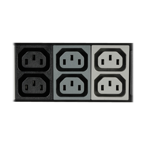 Tripp Lite PDU3XMV6G20 11.5kW 3-Phase Local Metered PDU, 208-240V (36 C13 & 9 C19), IEC-309 16/20A Red, 360-415V Input, 6 ft. (1.83 m) Cord, 0U Vertical