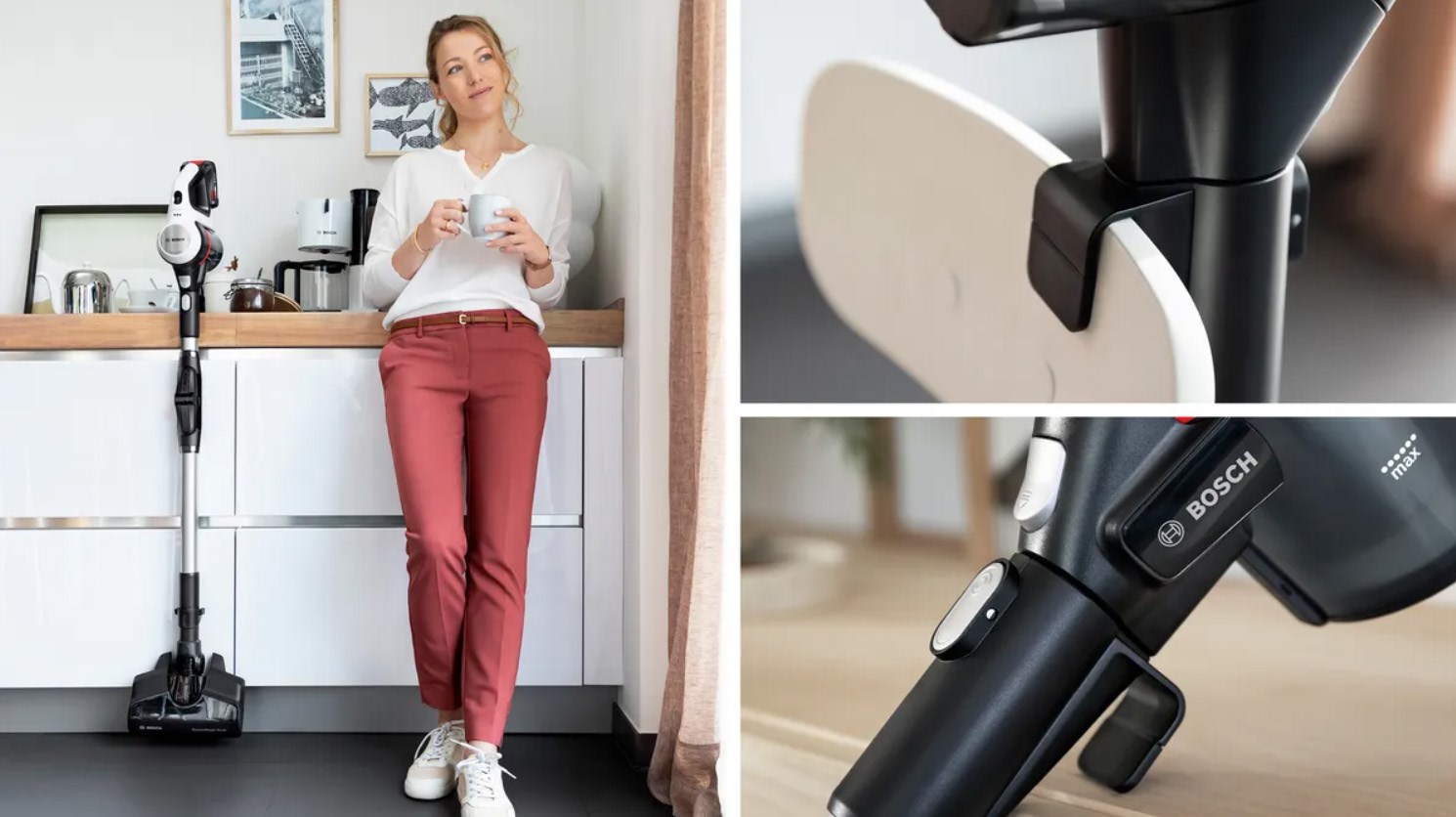 Bosch BCS711XXL stick vacuum/electric broom Battery Dry Bagless 0.3 L White 3 Ah