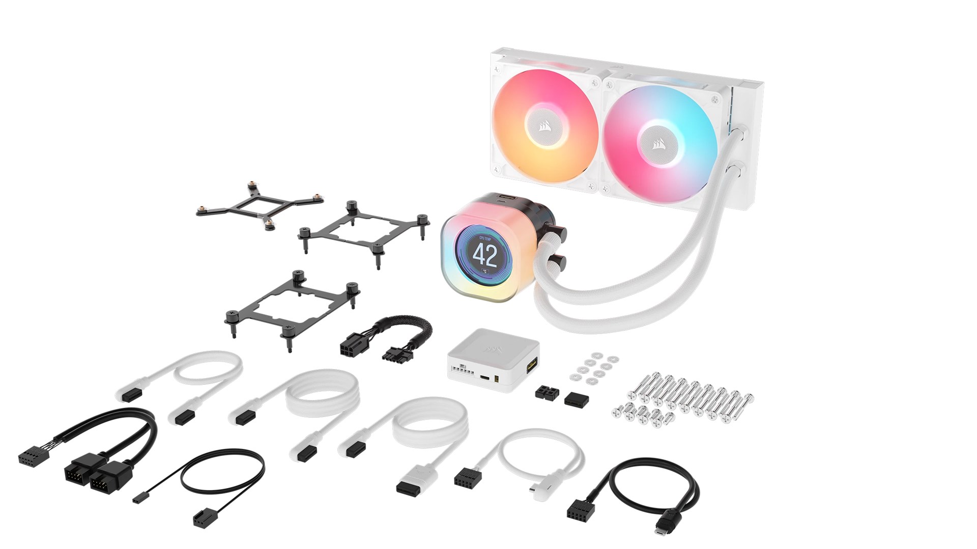 Corsair iCUE LINK TITAN 240 RX LCD Processor All-in-one liquid cooler 12 cm White 1 pc(s)