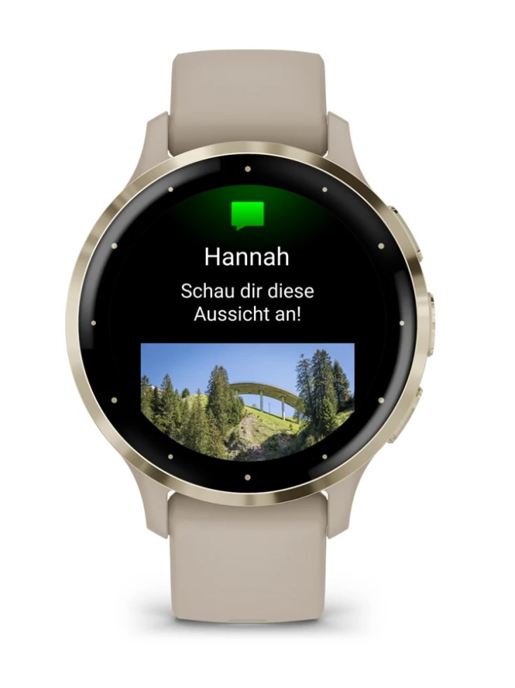 Garmin Venu 3S 3.05 cm (1.2") AMOLED 41 mm Digital 390 x 390 pixels Touchscreen Gold, Grey Wi-Fi GPS (satellite)