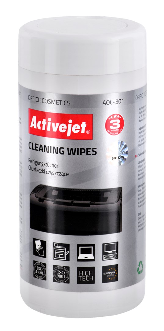 Activejet AOC-301 Universal cleaning wipes 100 pcs.
