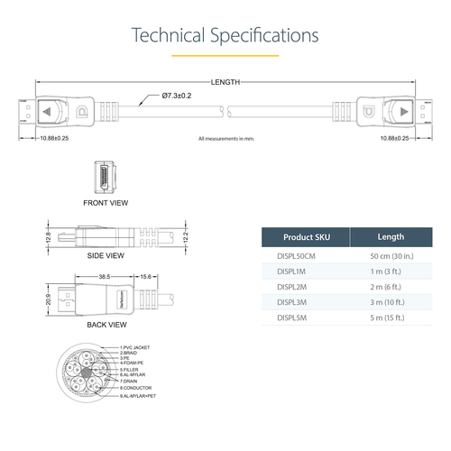 DISPL50CM - Cables & Adaptors by StarTech.com