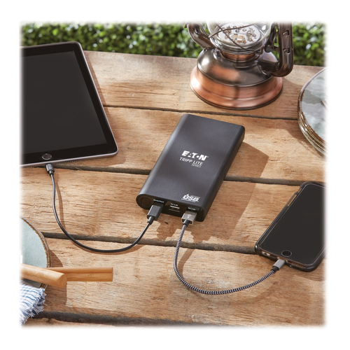 Tripp Lite UPB-20K0-2U1C Portable Charger - 2x USB-A, USB-C with PD Charging, 20,100mAh Power Bank, Lithium-Ion, USB-IF, Black