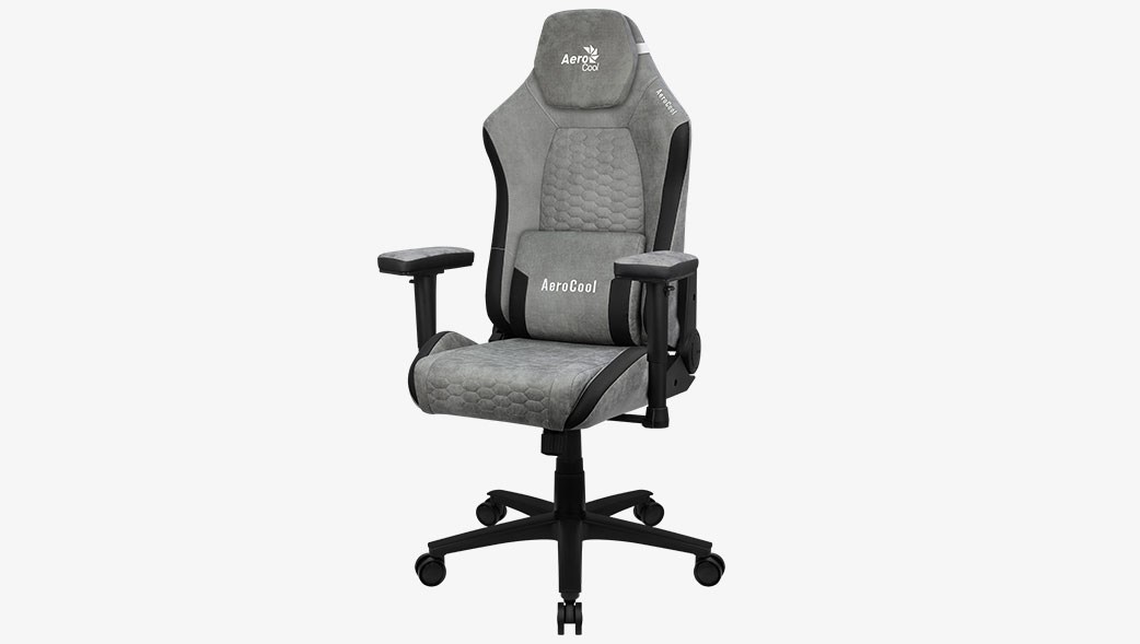 Aerocool Crown AeroSuede Universal gaming chair Padded seat Stone Grey