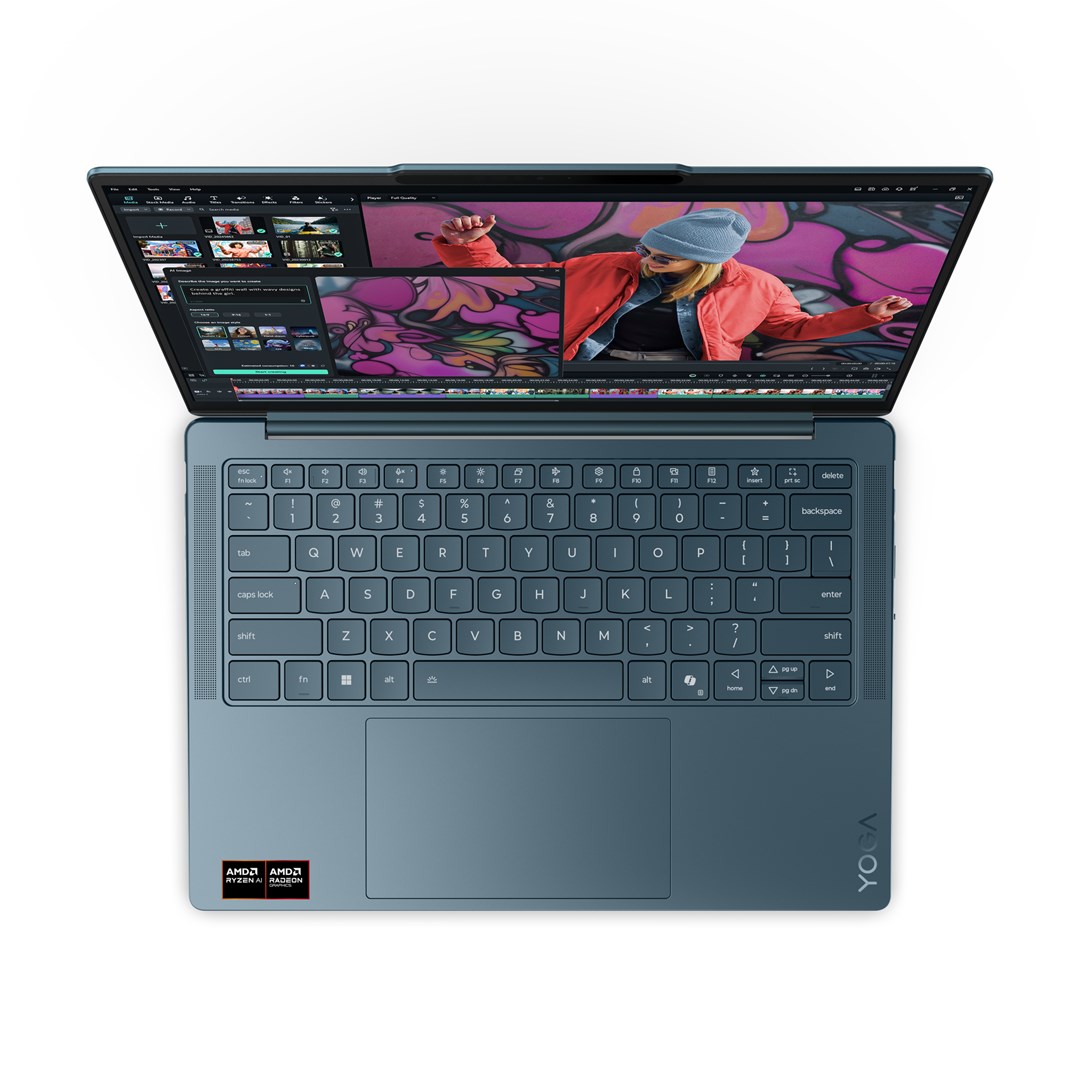 Lenovo Yoga Slim 7 14AKP10 Copilot+ PC AMD Ryzen AI 5 340 Laptop 35.6 cm (14") WUXGA 16 GB LPDDR5x-SDRAM 512 GB SSD Wi-Fi 7 (802.11be) Windows 11 Home Teal