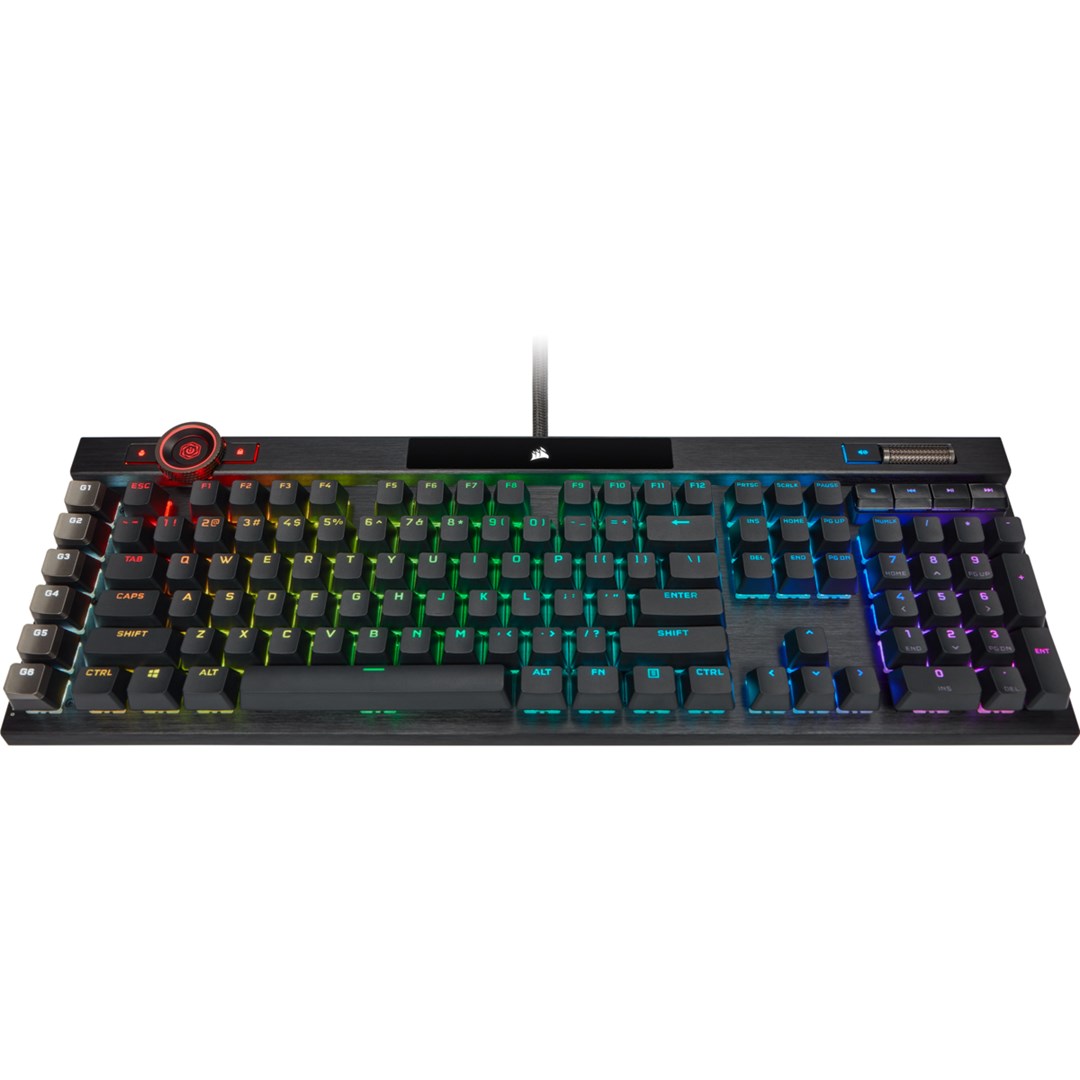 Corsair K100 RGB Optical-Mechanical Gaming keyboard USB QWERTZ German Black