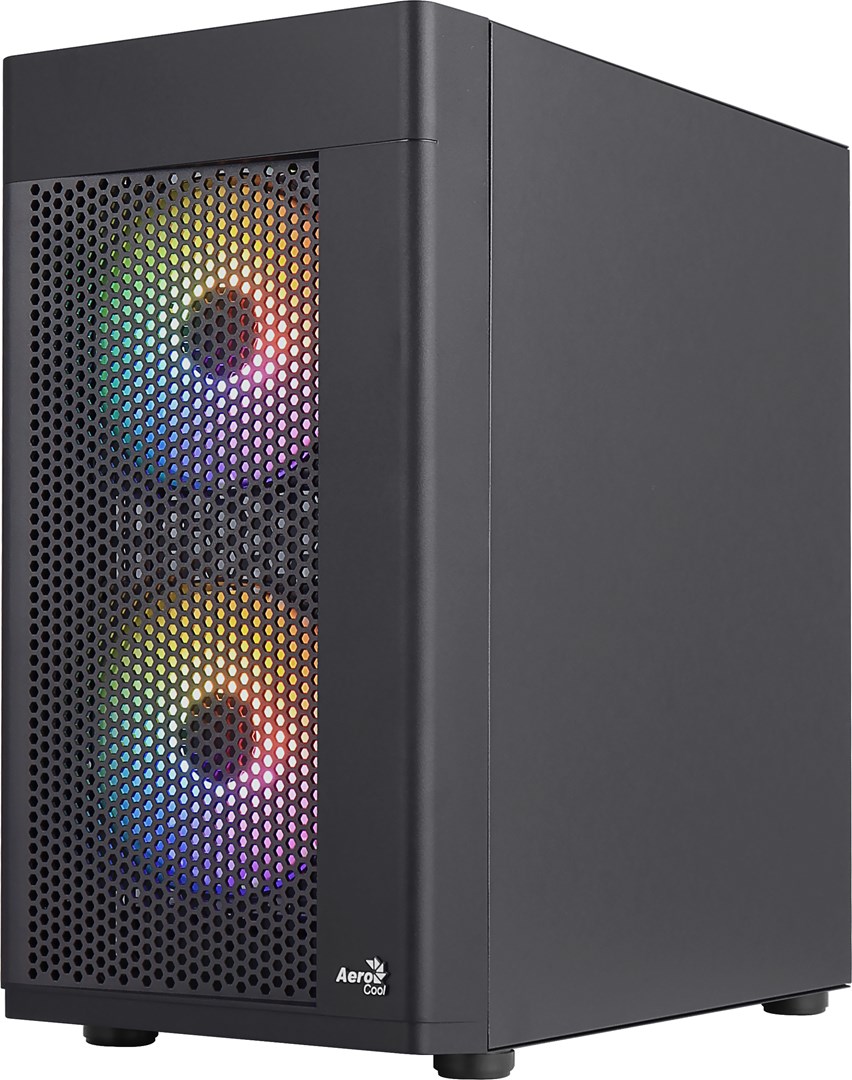 Aerocool HEXFORMBKV2 Micro ATX PC Case 3 Fans FRGB Black