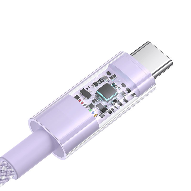 Baseus Gem USB A to USB C fast charging cable 2 m 100 W Purple