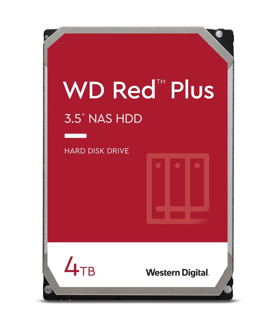 Western Digital Red Plus internal hard drive 4 TB 5400 RPM 256 MB 3.5" Serial ATA III