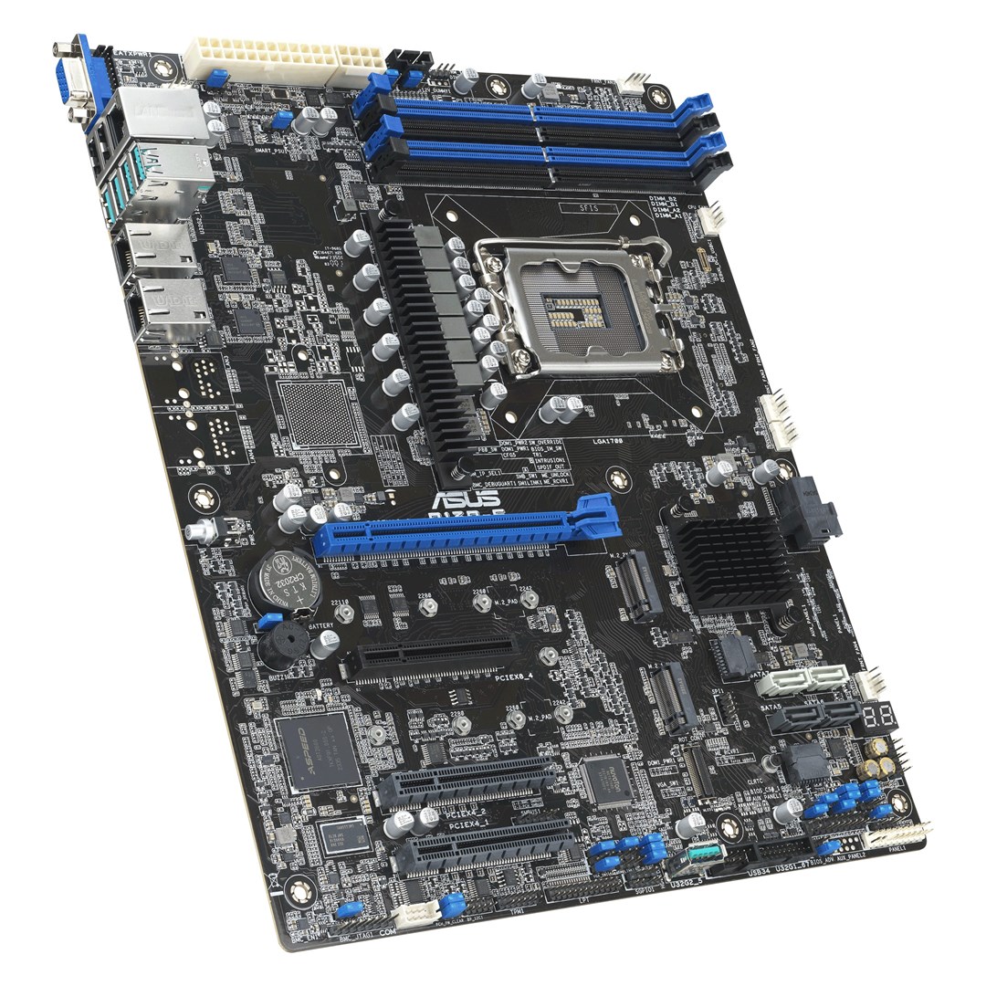 Płyta główna Asus P13R-E 1x LGA1700 Intel Xeon E-24XX C266 (4xDIMM, 8x SATA, 2xM.2, 2x1GbE, ASMB11-iKVM, ATX)