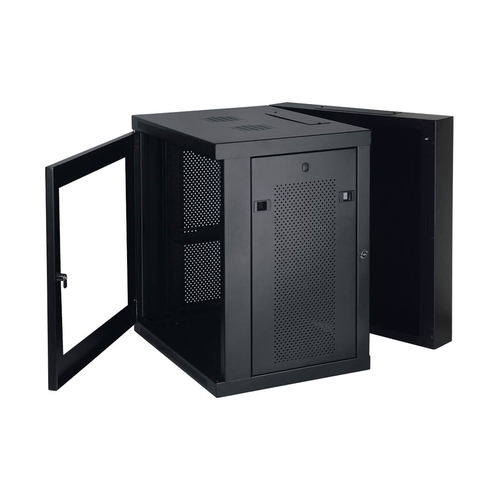 Tripp Lite SRW12USG SmartRack 12U Low-Profile Switch-Depth Wall-Mount Small Rack Enclosure, Clear Acrylic Window, Hinged Back