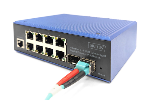 Digitus Industrial 8+2 port L2 managed Gigabit Ethernet PoE switch