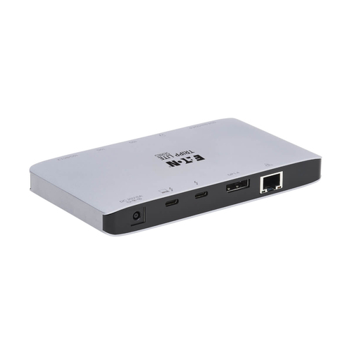Tripp Lite MTB3-DOCK-03INT Thunderbolt 3 Dock with USB-C Compatibility, Dual Display - 8K DisplayPort, USB 3.2 Gen 2 10G, USB-A/USB-C Hub, GbE, International Plug Adapters