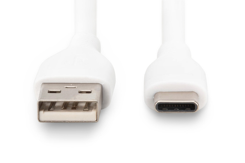 Digitus USB-C silicone connection cable, 1m, white