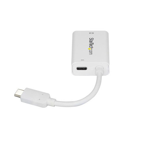 StarTech.com USB C to VGA Adapter with Power Delivery - 1080p USB Type-C to VGA Monitor Video Converter w/ Charging - 60W PD Pass-Through - Thunderbolt 3 Compatible - White