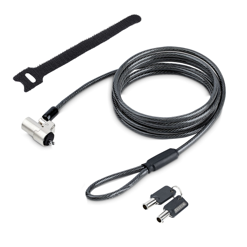 StarTech.com Laptop Cable Lock Compatible With Noble Wedge®; 6Ft (2m), Anti-Theft Keyed Lock, Security Cable for Dell XPS/Latitude/2-in-1 Notebooks, Cut-Resistant, Steel Cable Lock For Laptop