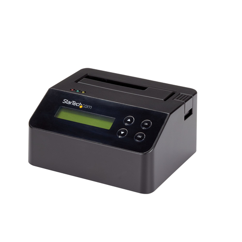 StarTech.com Single Bay Hard Drive Eraser, Standalone HDD/SSD Sanitizer, 4Kn, USB 3.0 to SATA III (6 Gbps), 9 Erase Modes, LCD Display, Secure Erase Hard Disk Sanitizer Dock, DB-9 Printer Port, TAA Compliant