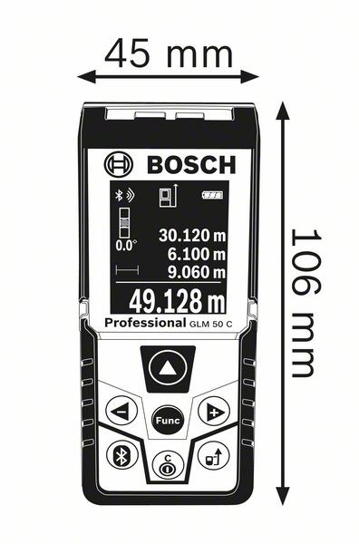 Bosch GLM 50 C Professional Laser distance meter Black, Blue 50 m