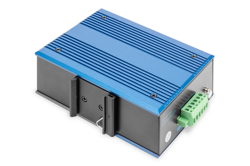 Digitus 8 port Fast Ethernet network switch, industrial, unmanaged, 1 RJ45 uplink