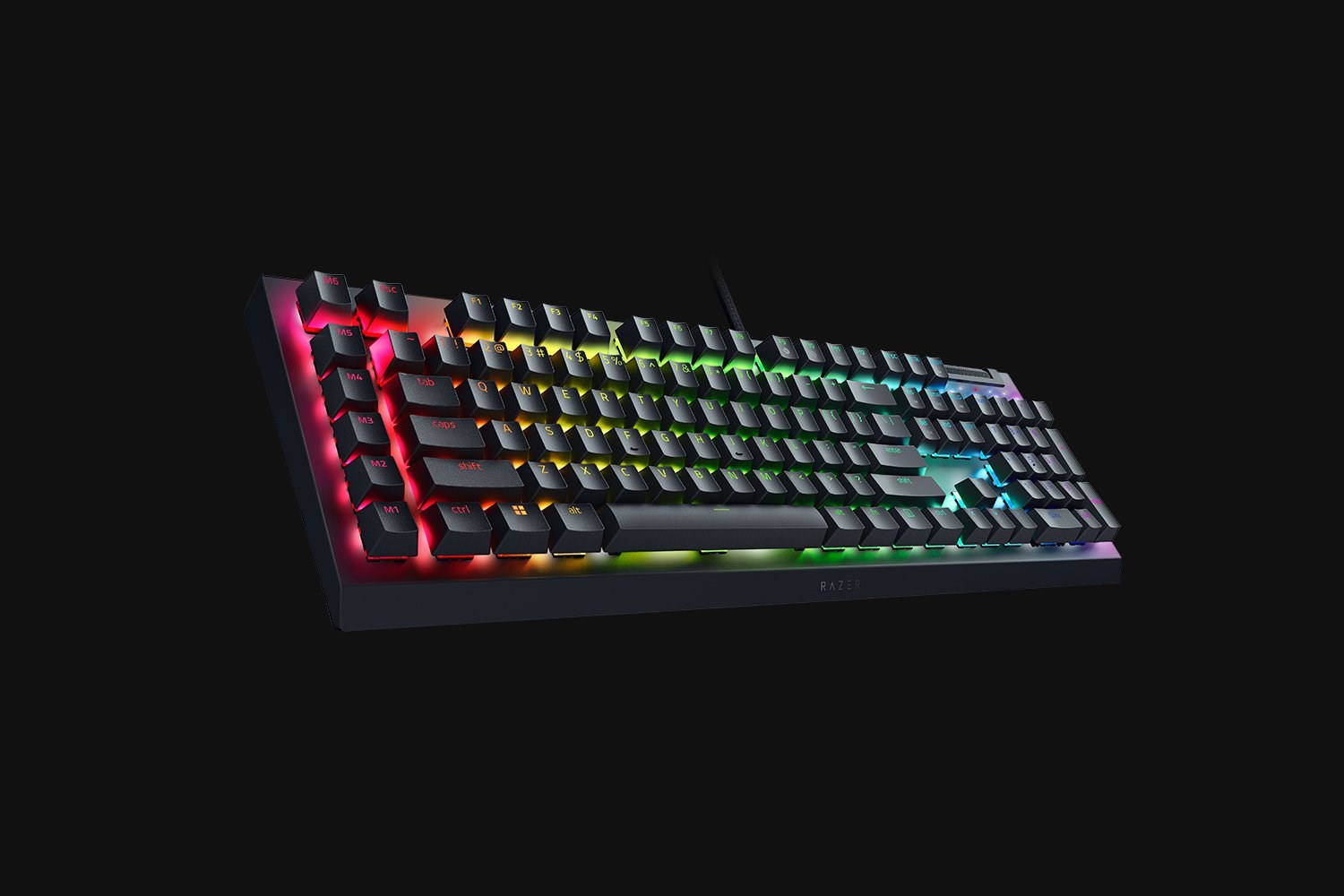 Razer BlackWidow V4 X. Keyboard form factor: Full size (100%), Interface: USB, Switch type: Mechanical switch. Backlight type: RGB-LED. Recommended use: Gaming. Product color: Black