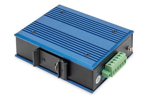 Digitus 4 port Gigabit Ethernet network PoE switch, industrial, unmanaged, 1 SFP uplink