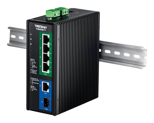 Trendnet 6-Port Industrial 2.5G PoE++ Unmanaged 2.5G Ethernet (100/1000/2500) Power over Ethernet (PoE) Black
