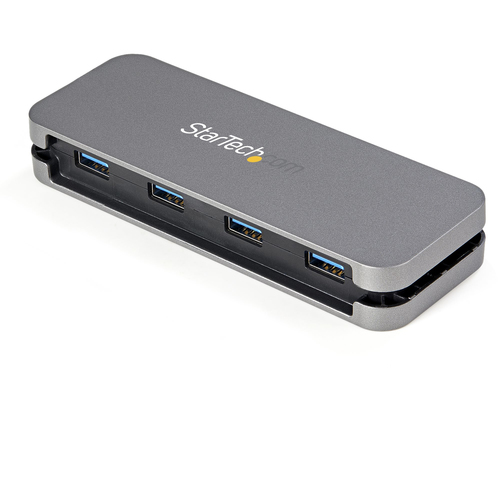 StarTech.com 4 Port USB 3.0 Hub - USB-A to 4x USB-A - SuperSpeed 5Gbps Portable USB 3.1 Gen 1 Type-A Hub - USB Bus Powered - Laptop/Desktop USB Hub with Long Cable 28cm & Cable Management~4 Port USB 3.0 Hub - USB-A to 4x USB-A - SuperSpeed 5Gbps Portable USB 3.2 Gen 1 Type-A Hub - USB Bus Powered - Laptop/Desktop USB Hub with Long Cable 28cm & Cable Management