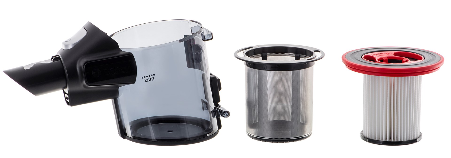 Bosch BBS711W stick vacuum/electric broom 2-in-1 stick vacuum Battery Dry Hygiene Filter Bagless 0.3 L White