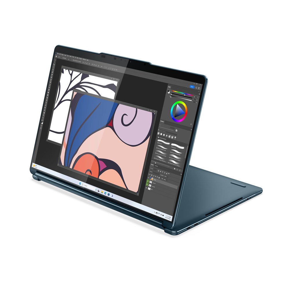 Lenovo Yoga Book 9 13IMU9 Intel Core Ultra 7 155U Hybrid (2-in-1) 33.8 cm (13.3") Touchscreen 2.8K 32 GB LPDDR5x-SDRAM 512 GB SSD Wi-Fi 6E (802.11ax) Windows 11 Home Teal + Lenovo B210 (GX40Q17225)