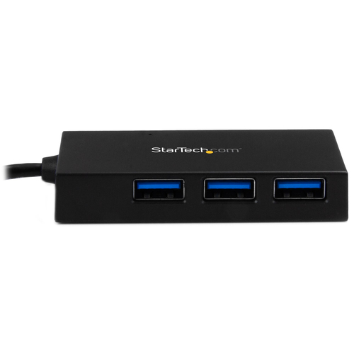 StarTech.com 4 Port USB C Hub - USB Type-C Hub w/ 4x USB-A Ports (USB 3.0/3.1 Gen 1 SuperSpeed 5Gbps) - USB Bus or Self Power - Portable USB-C to USB-A BC 1.2 Charging Hub w/ Power Adapter~4 Port USB C Hub - USB Type-C Hub w/ 4x USB-A Ports USB 3.0 hub (5Gbps) - USB Bus or Self Power - Portable USB-C to USB-A BC 1.2 Charging Hub w/ Power Adapter