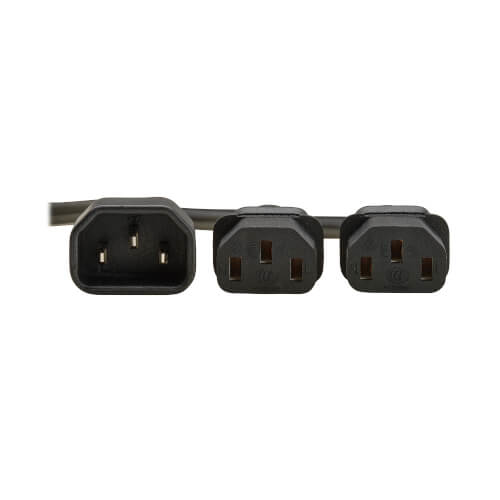 Eaton P004-02M-2C13EU power cable Black 2 m IEC C14 IEC C13