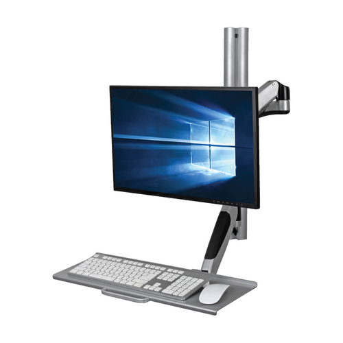Tripp Lite WWSS1327RWTC Adjustable-Height Wall-Mount Sit-Stand Workstation, Single-Display