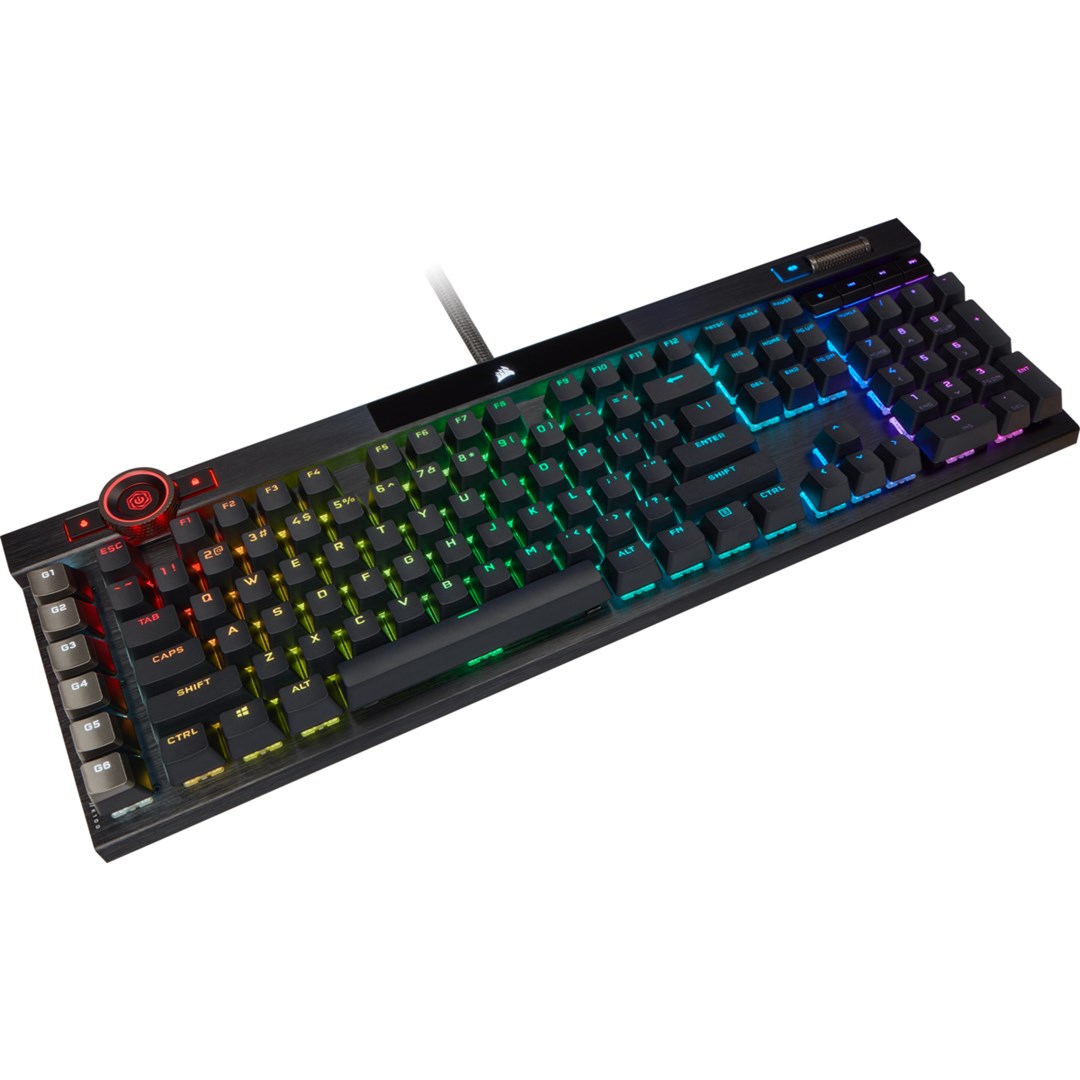 Corsair K100 RGB Optical-Mechanical Gaming keyboard USB QWERTZ German Black