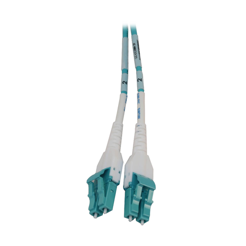 Tripp Lite Preloaded Fiber Panel, 1U - 8x LC/LC Duplex Cables (M/M), OM4 Multimode, 10 m (32.8 ft.)