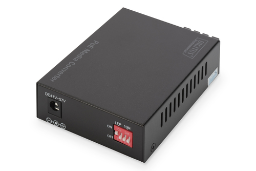 Digitus Gigabit PoE media converter, RJ45 / SC, SM, PSE