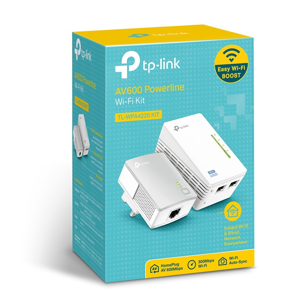 TP-Link TL-WPA4220 KIT PowerLine network adapter 300 Mbit/s Ethernet LAN Wi-Fi White 1 pc(s)